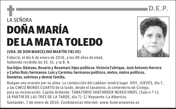 María de la Mata Toledo