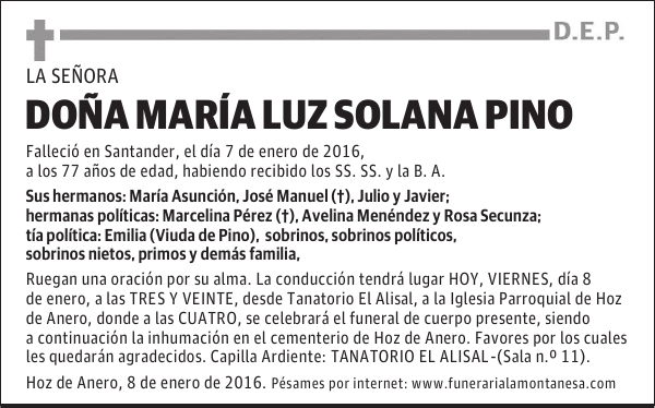 María Luz Solana Pino