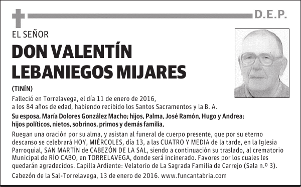 Valentín Lebaniegos Mijares
