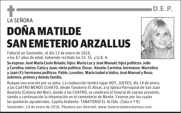Matilde San Emeterio Arzallus
