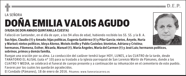 EMILIA VALOIS AGUDO