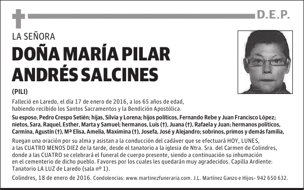 MARÍA PILAR ANDRÉS SALCINES