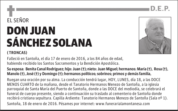 JUAN SÁNCHEZ SOLANA