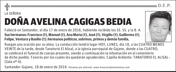 Avelina Cagigas Bedia