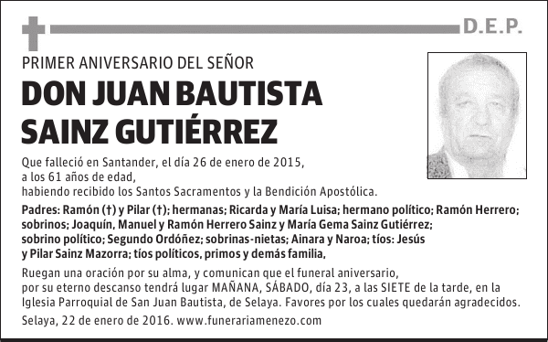 Juan Bautista Sainz Gutiérrez