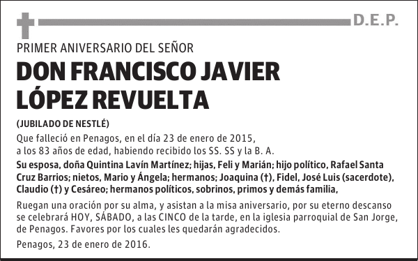 Francisco Javier Lopez Revuelta