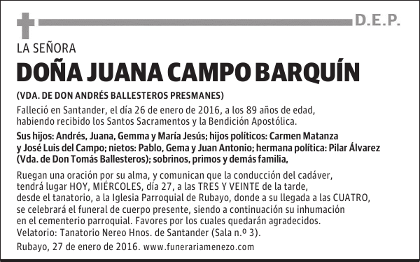 Juana Campo Barquín