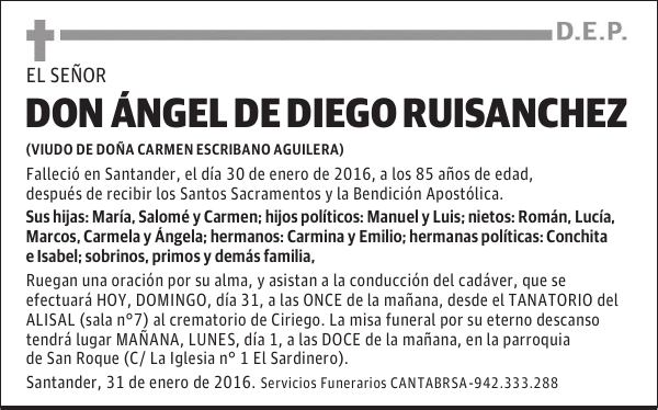 ÁNGEL DE DIEGO RUISANCHEZ