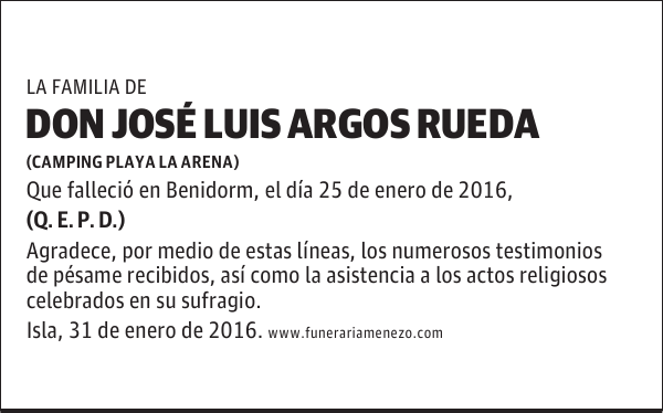 JOSÉ LUIS ARGOS RUEDA