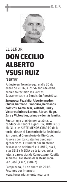 Cecilio Alberto Ysusi Ruiz