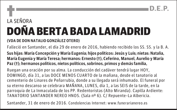 BERTA BADA LAMADRID