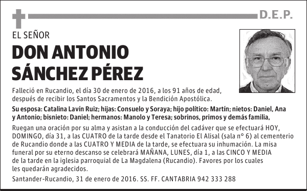 ANTONIO SÁNCHEZ PÉREZ