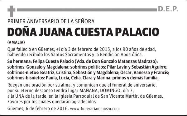 Juana Cuesta Palacio