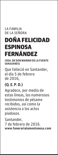 Felicidad Espinosa Fernández
