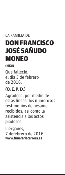 Francisco José Sañudo Moneo