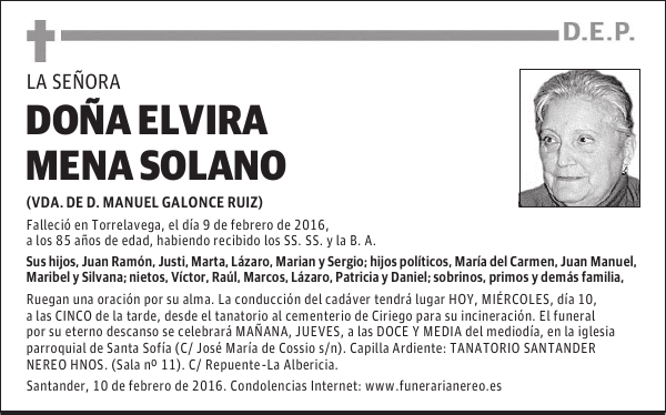 ELVIRA MENA SOLANO