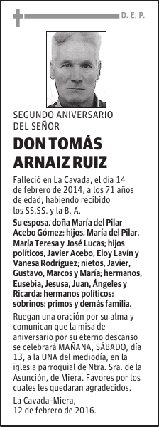 TOMAS ARNAIZ RUIZ