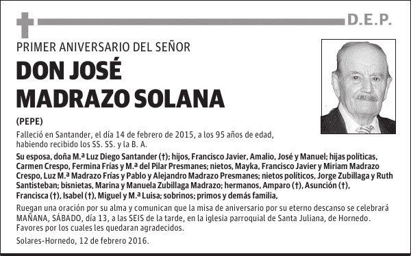 JOSÉ MADRAZO SOLANA