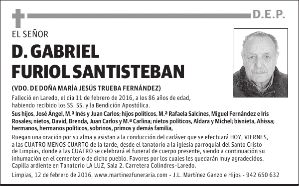 GABRIEL FURIOL SANTISTEBAN
