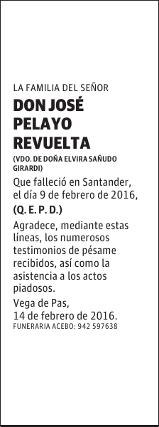 JOSÉ PELAYO REVUELTA