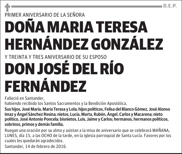 M TERESA HERNANDEZ