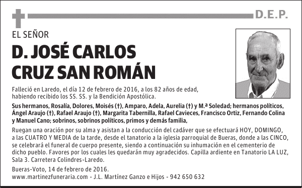 JOSÉ CARLOS CRUZ SAN ROMÁN