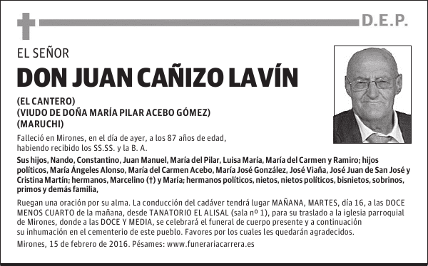 JUAN CAÑIZO LAVIN
