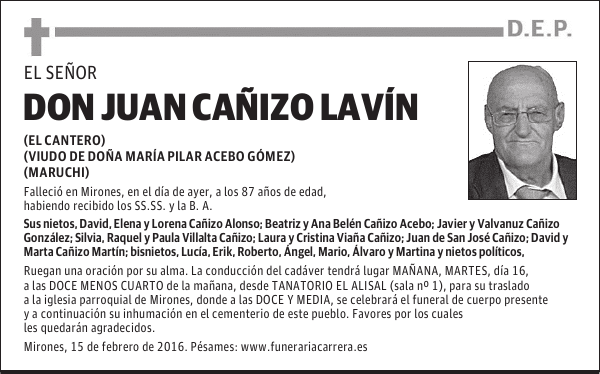 JUAN CAÑIZO LAVIN