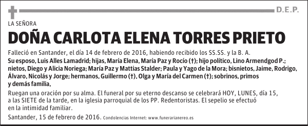 CARLOTA ELENA TORRES PRIETO