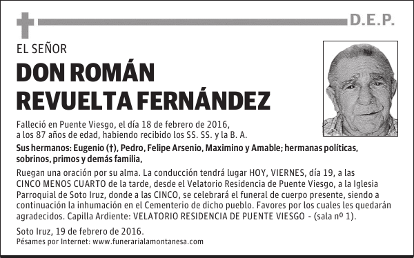 DON ROMÁN REVUELTA FERNÁNDEZ