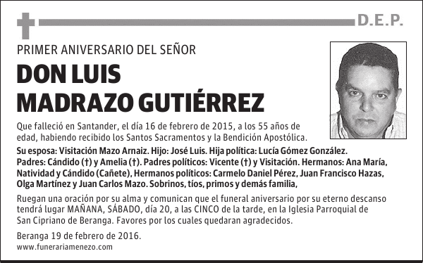 DON LUIS MADRAZO GUTIÉRREZ