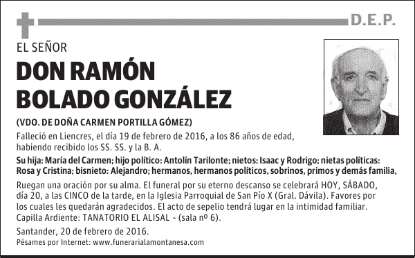 DON RAMÓN BOLADO GONZÁLEZ