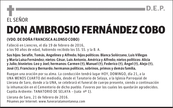 DON AMBROSIO FERNÁNDEZ COBO