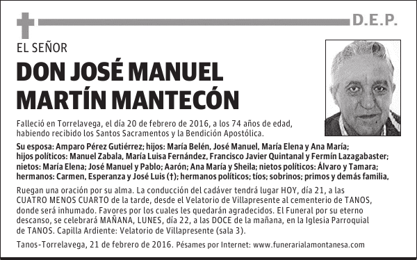 DON JOSÉ MANUEL MARTÍN MANTECÓN