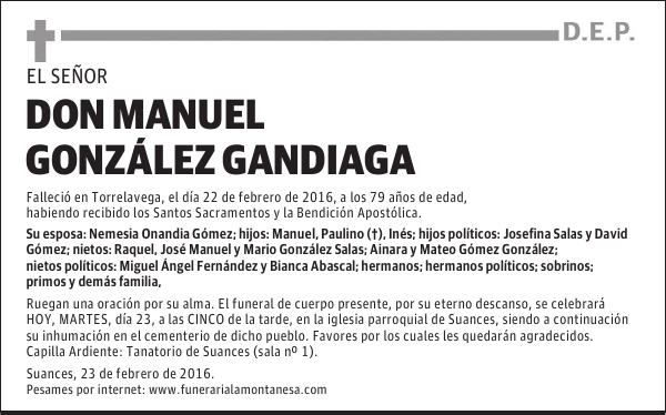Don Manuel González Gandiaga