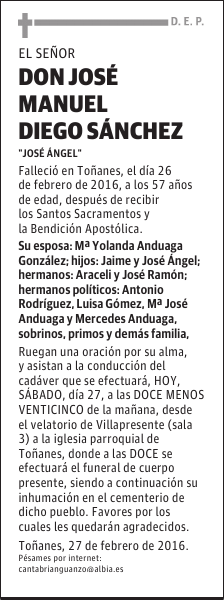 DON JOSÉ MANUEL DIEGO SÁNCHEZ