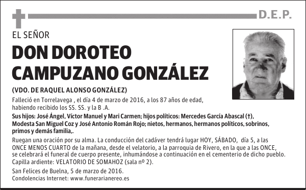 DON DOROTEO CAMPUZANO GONZÁLEZ