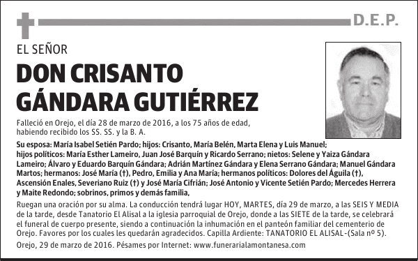 Don Crisanto Gándara Gutiérrez