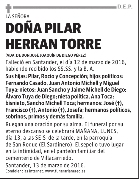 DOÑA PILAR HERRAN TORRE