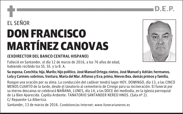 DON FRANCISCO MARTINEZ CANOVAS