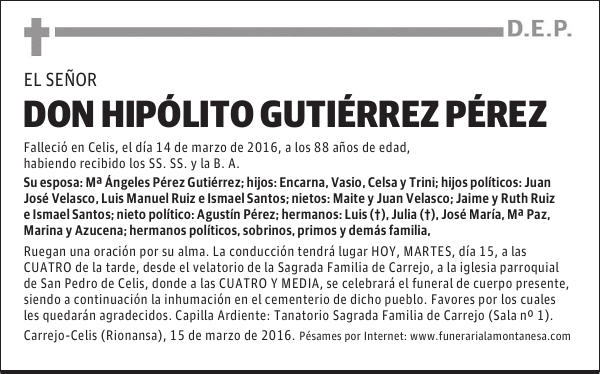 Don Hipolito Gutiérrez Pérez
