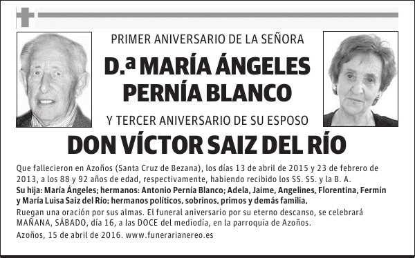 DOÑA MARÍA ÁNGELES PERNIA BLANCO