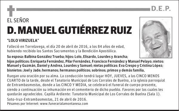 Don Manuel Gutiérrez Ruiz