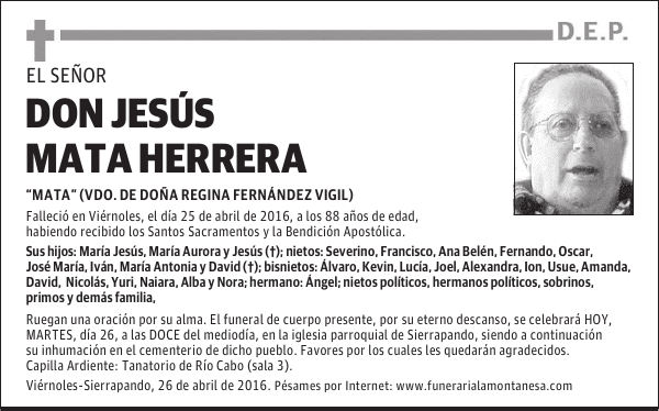 Don Jesús Mata Herrera
