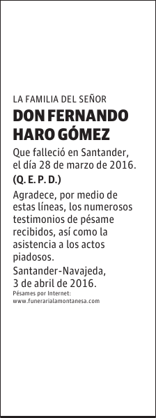 DON FERNANDO HARO GÓMEZ