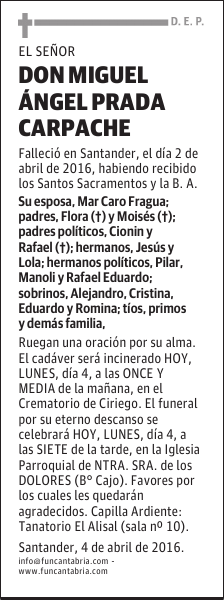 DON MIGUEL ÁNGEL PRADA CARPACHE