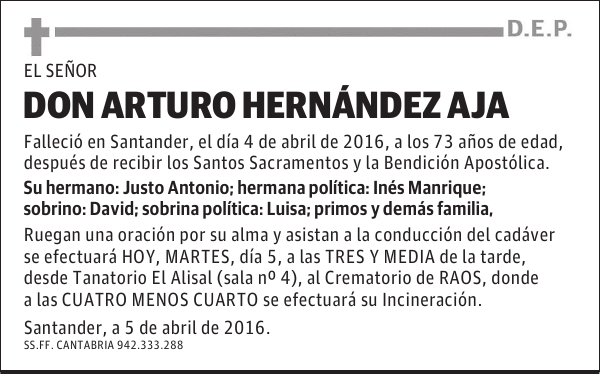 DON ARTURO HERNÁNDEZ AJA