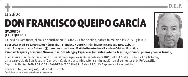 DON FRANCISCO QUEIPO GARCÍA