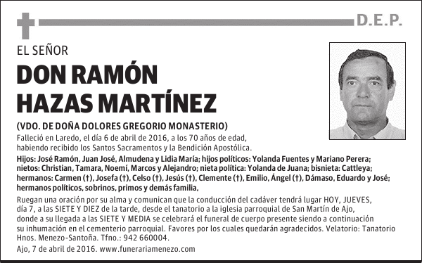 Don Ramón Hazas Martínez
