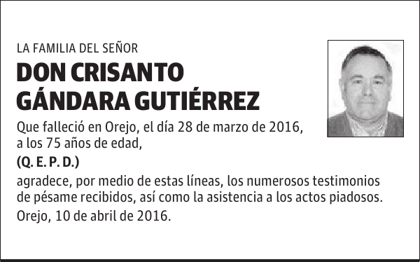 Crisanto Gandara Gutierrez